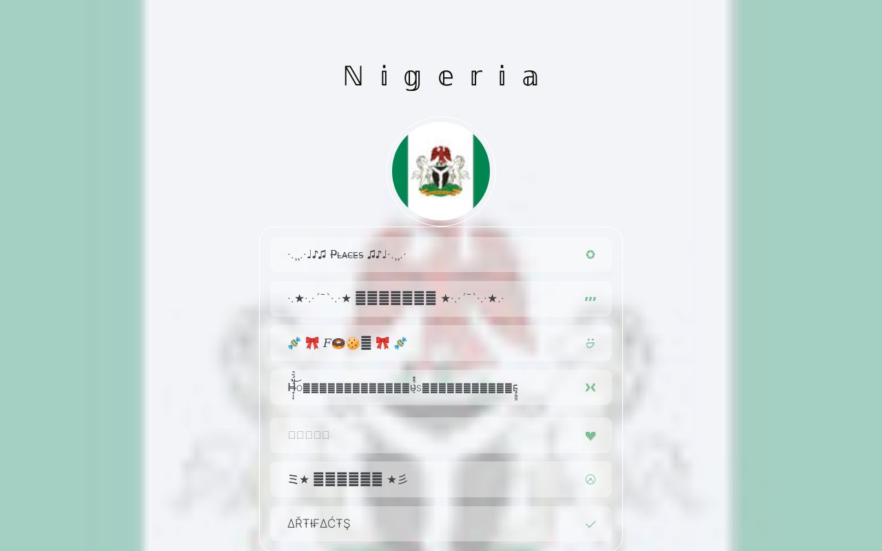 Carrd profile picture for @nigeria